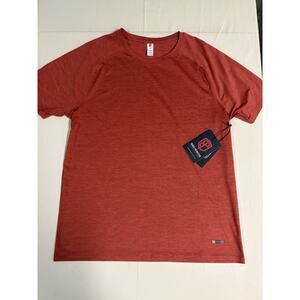 Born Primitive Training Tee Shirt Men Medium “Brick” Red Performance Running NEW
